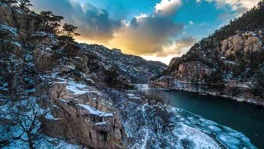 崂山雪景