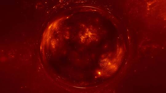太空银河系红色的星星视频素材模板下载