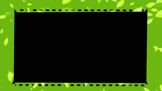 绿色茶叶简洁视频框带通道