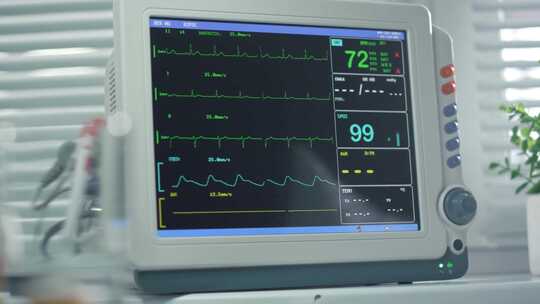 心电图4K智慧医疗护理手术室医学