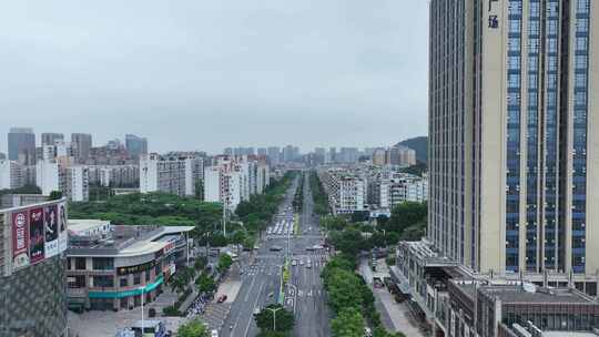 江门白石大道航拍城市建筑风光