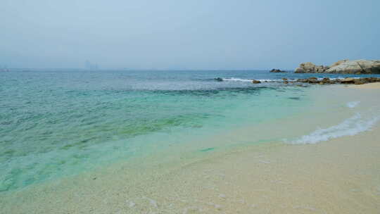 海边沙滩 大海浪花 波涛汹涌的海浪