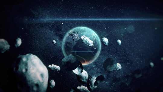 地球陨石爆开AE视频素材教程下载