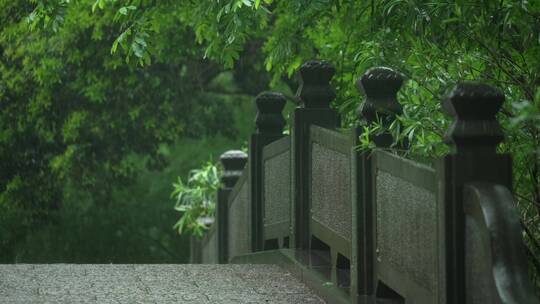 174 杭州 风景 古建筑 下雨天 小桥