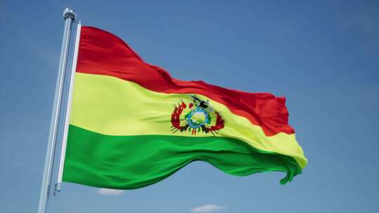 玻利维亚旗帜视频素材模板下载