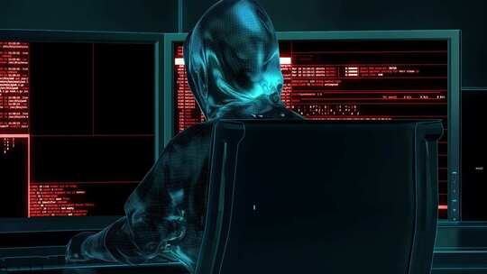 未来科技感网络安全展示介绍开场动画