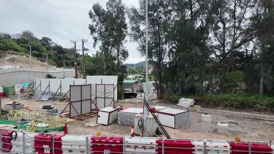 香港户外老旧建筑及周边环境景象