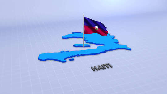 海地国旗地图