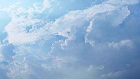 天空蓝天流动的白云时间流逝空镜
