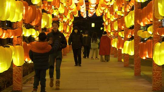 中国新年元宵节红灯笼视频素材模板下载