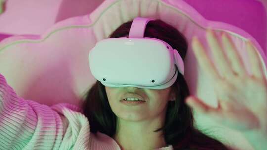 女人， Vr，虚拟现实，护目镜