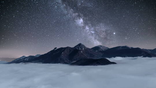 雪山星空景观