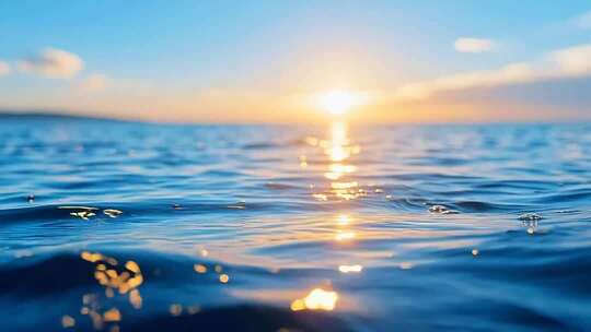 海面日出光影景象