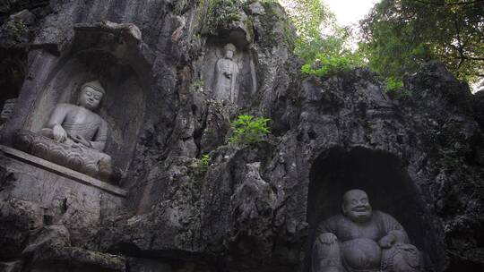 杭州灵隐寺飞来峰塑像