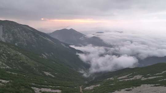 秦岭早晨云雾素材