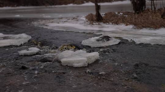 根河湿地冰雪融化