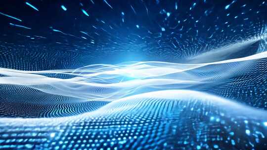 质感光影 波浪涌动 科技梦幻之境