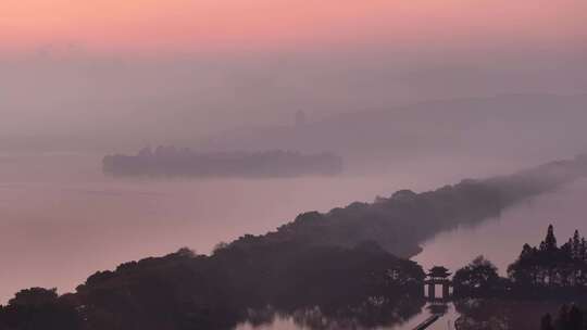 杭州西湖日出