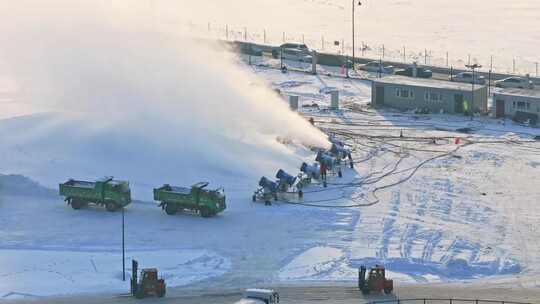 哈尔滨冰雪大世界人工造雪