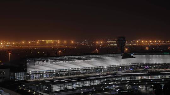 虹桥机场延时上海延时夜景延时视频素材模板下载