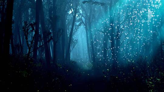 梦幻蓝色森林