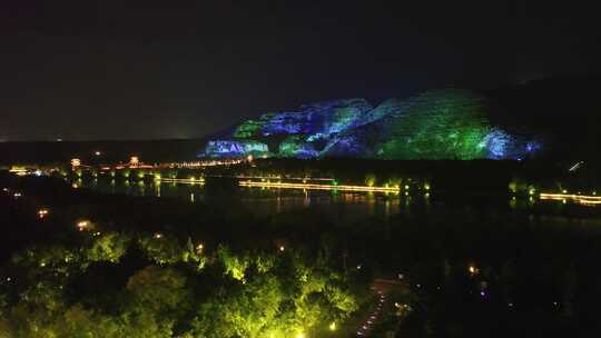 河南灵宝函谷关夜景