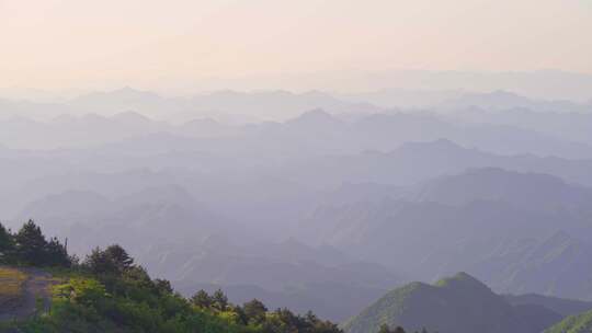 杭州临安大明山牵牛岗群山风景