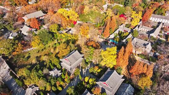 青岛崂山青岛秋景青岛太清宫航拍