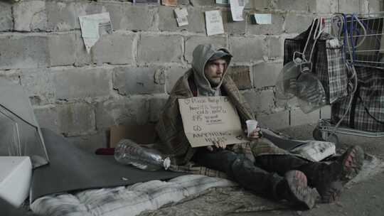 无家可归，乞丐，街头，穷人