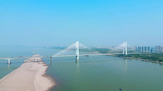 荆州长江大桥4K航拍高清视频