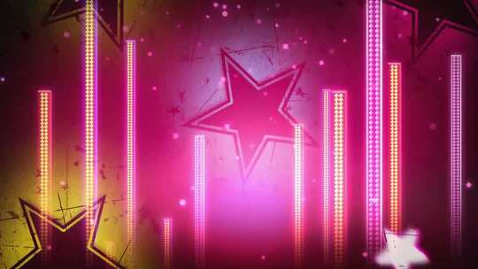 炫动五角星led背景视频