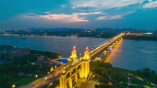 南京长江大桥夜景