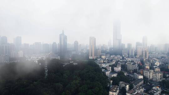 南京市紫峰大厦城市环境航拍风光