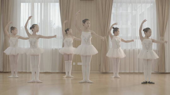 芭蕾舞女孩-全景视频素材模板下载