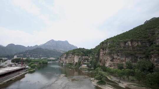 北京十渡景区高山河流视频素材