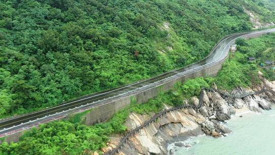 航拍海岛公路