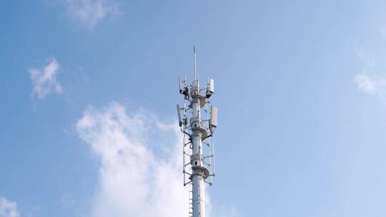 手机5G网络信号塔发射基站通讯天线塔延时