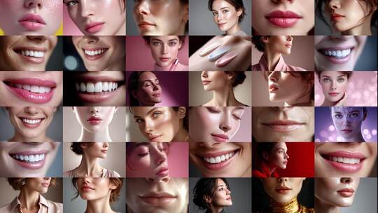 光感美肌唇妆时尚演绎(前109S为快速预览)高清在线视频素材下载
