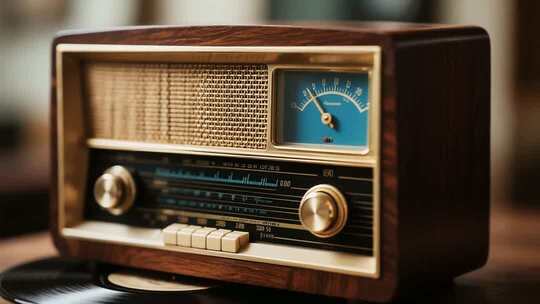 复古收音机特写素材
