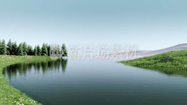 高级质感户外绿色场景