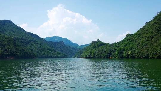 诸暨五泄风景区五泄湖航拍自然风光