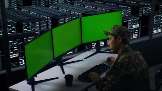 亚洲军方在数据中心使用模拟计算机显示器时