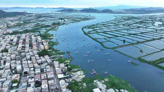 中国广东省潮州市饶平县汫洲镇全景