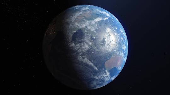 4k地球自转循环科技背景视频素材