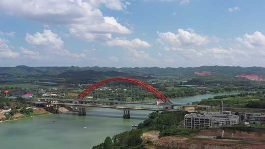 4K航拍六津邕江特大桥视频素材模板下载