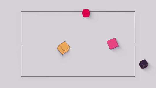 悬浮立方体创意MG动画简洁动态图形