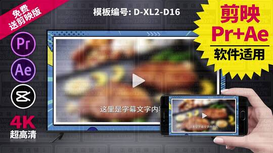 视频包装模板Pr+Ae+抖音剪映 D-XL2-D16
