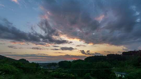 西双版纳夕阳延时4K