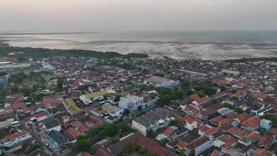 原创 印尼爪哇岛庞越城市建筑航拍风景