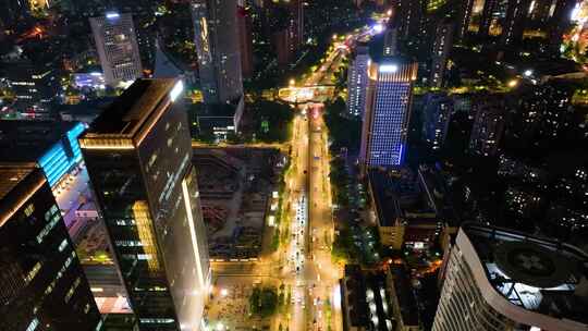 浙江省杭州市上城区钱江新城钱塘江夜晚夜景